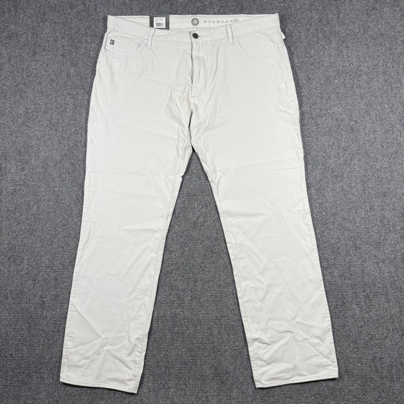 NWT Linksoul Bamboo Cotton Stretch Straight Pants in Chalk Light Blue Size 40x32 - Picture 1 of 11